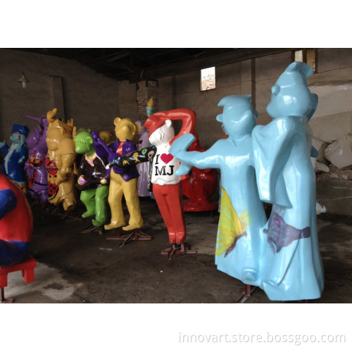 custom cartoon sculpture in fiberglass